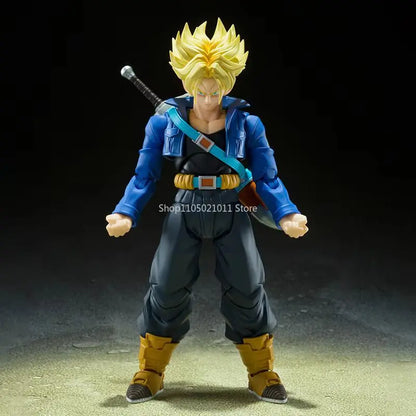 Anime Dragon Ball Z Figures Shf Super Saiyan Trunks Action Figure Collection Model 15cm Future Boy Torankusu Movable Toys Gifts