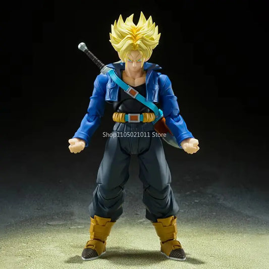 Anime Dragon Ball Z Figures Shf Super Saiyan Trunks Action Figure Collection Model 15cm Future Boy Torankusu Movable Toys Gifts