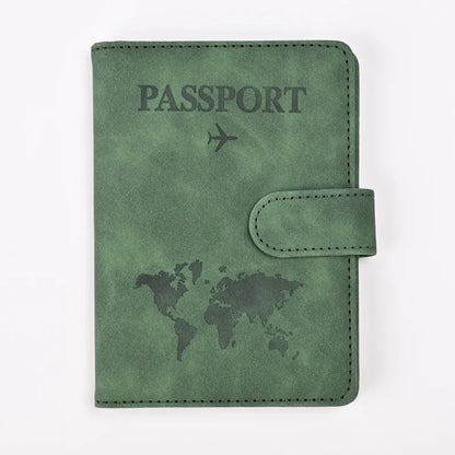 Travel Passport Cover Holder Case PU Leather Men Women Ticket Wallet Protective with Credit Card Holder Protector Cover Case