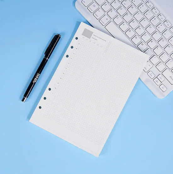 45 Sheets A5 A6 A7 Loose Leaf Notebook Refill Spiral Binder Inner Page Line Blank craft  Grid Inside Paper Stationery