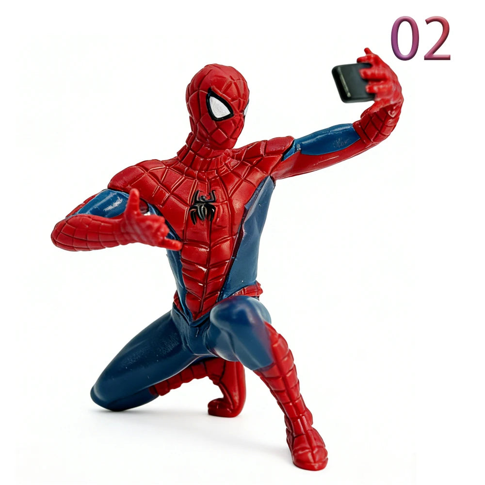 1/4PCS Superhero Spiderman Marvel Model 7-9 cm Action Doll Mini Avengers Toy Collection Ornaments Around Game Christmas Surprise