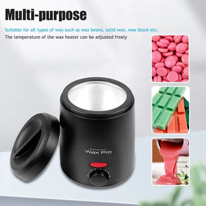 Temperature Wax Heater Control Wax Melting Furnace Adjustable Temperature Rapid Heating Easy to Clean The Whole Body Epilator