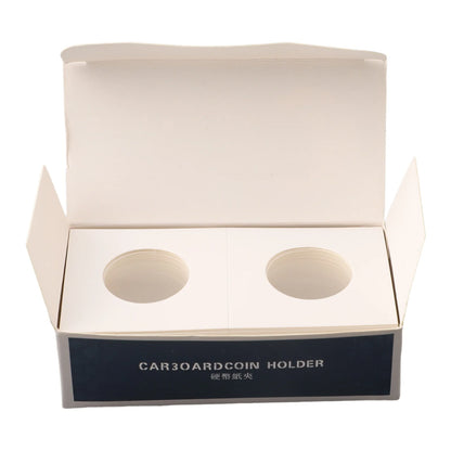 1 Set Coin Storage Stamp Holder Square Cardboard Case Coin Album Collection Coin Holders Flip Clip Coin Capsules Cover Storage