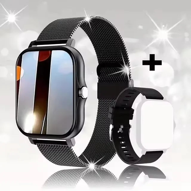 2025 New Smart Watch Bluetooth Call Music Heart Rate Blood Pressure Monitor Smartwatch for Women Men Holiday Gifts