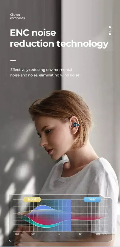 TWS X58 Wireless Bone Conduction Headphones Bluetooth Earphones Waterproof Sports Earbuds Earring Ear Hook With Mic Headset