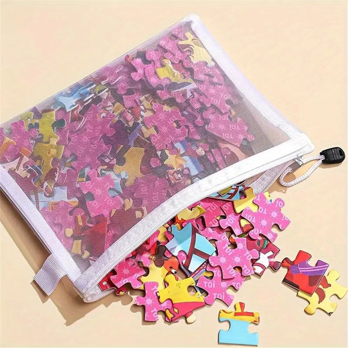 8pcs Zipper Mesh Bags, 3 Sizes, Zipper Mesh Bags, Waterproof Clear Travel Bags, Office Supplies Document Bags With Zipper