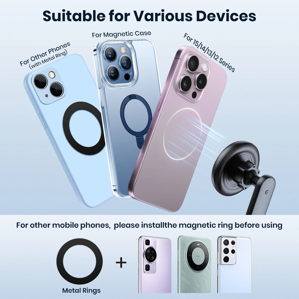 TOPK Magnetic Car Phone Holder for Magsafe Phone Mount ,Air Vent Car Phone Holder,Car Cradle for iPhone 15/14/13/12 Series