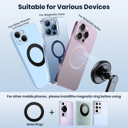 TOPK Magnetic Car Phone Holder for Magsafe Phone Mount ,Air Vent Car Phone Holder,Car Cradle for iPhone 15/14/13/12 Series