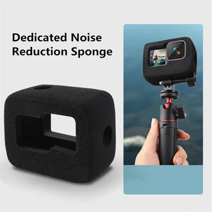 Windslayer for GoPro Hero 13 12 11 10 9 Mini Windshield Wind Foam Wind Noise Reduction Windproof Case for Go Pro Accessories