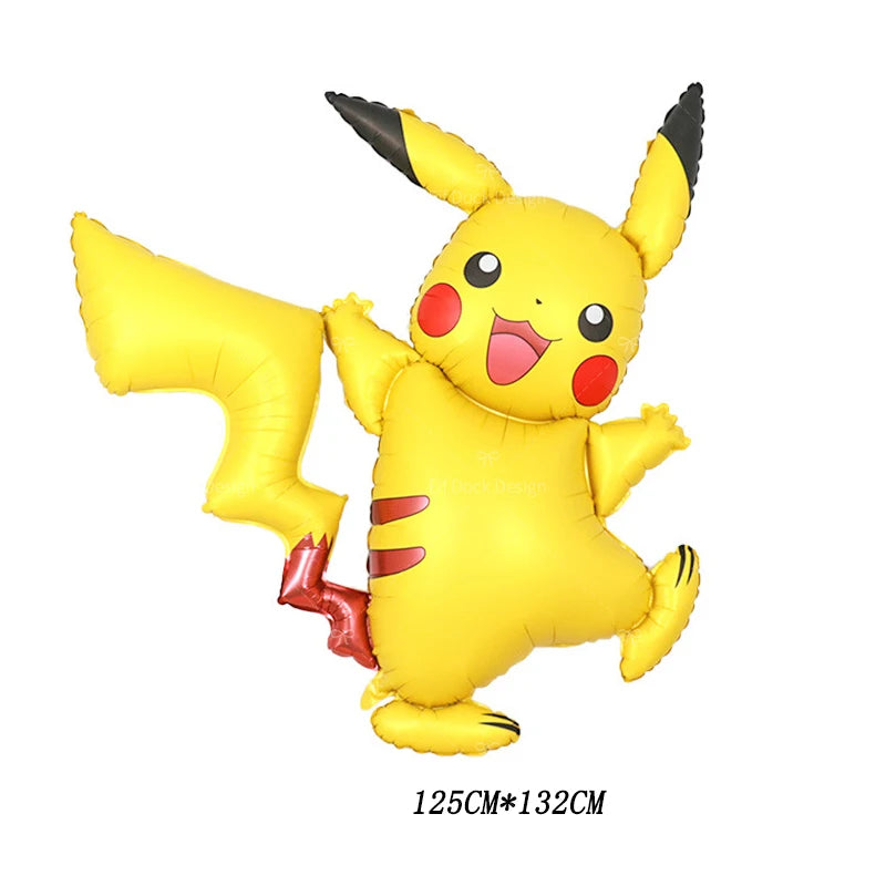 33pcs Cartoon Pikachu Theme Foil Balloons Set Colorful Latex Balloon Kids Birthday Baby Shower Party Decoration Supplies