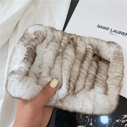 Women Handmade Stretch 100% Real Rabbit Fur Scarf Knit Genuine Rex Rabbit Fur Headbands Girls Natural Rabbit Fur Ring Scarves