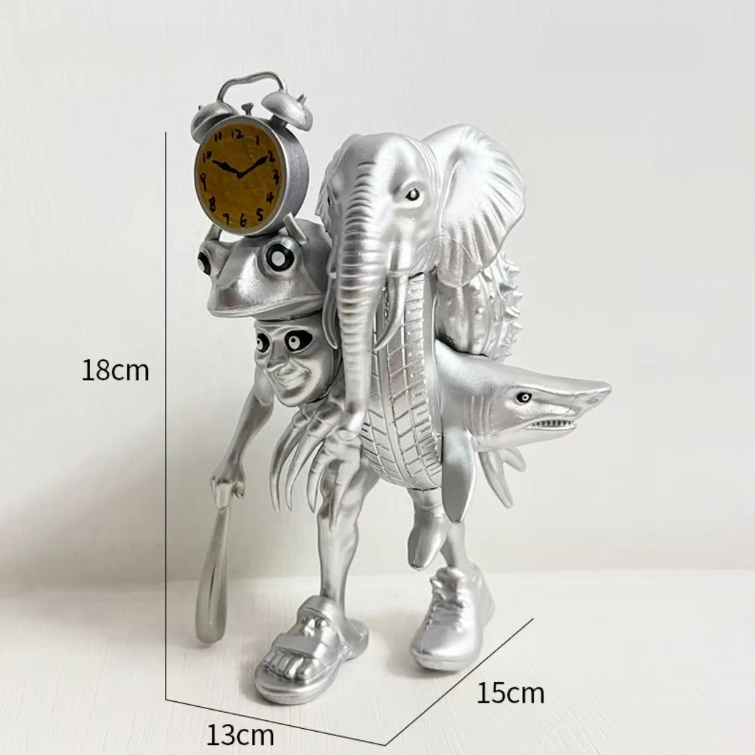 Italian Tung Tung Tung Sahur Figurine Model Tralalero Tralala Brainrot Monster Fusion Edition Anime Action Figure Ornament Toys