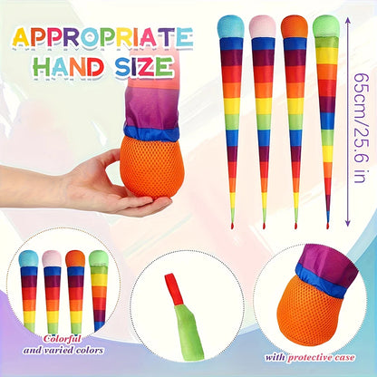 Rainbow Comet Ball Soft Tail 65cm Indoor Outdoor Play Ball Throwing Receiving Ball Park Sports Relax Coordination Training Ball