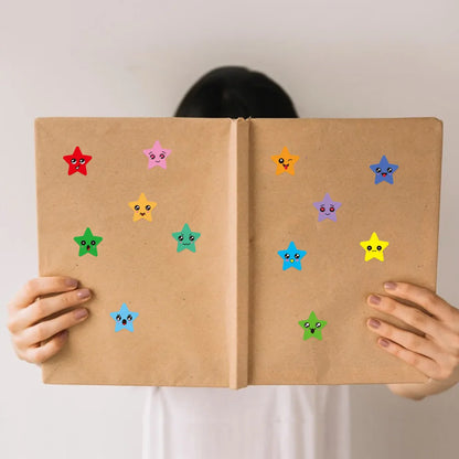 450-3000 Sheet Happy Face Stars Reward Sign Stickers Pack DIY Skateboard Suitcase Stationery Decals Decor Phone Laptop Gift Toys