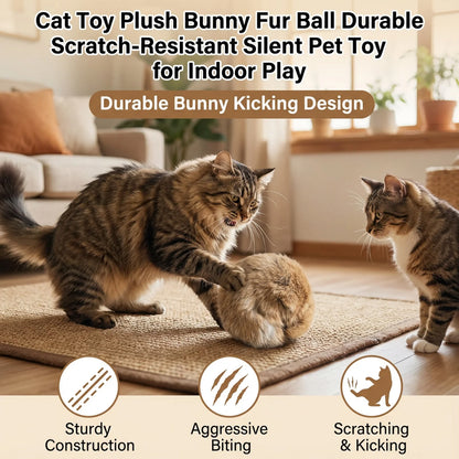 1/2/3/6pcs Rabbit Fur Ball Interactive Cat Toy Pet Product Containing Catnip Toy Ball Chasing Plush Toy Ball Cat Accessories 8cm
