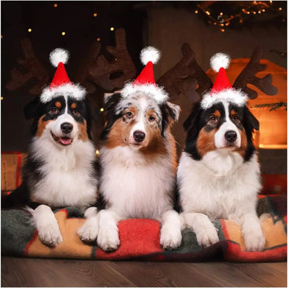 Christmas Decoration Pet Headwear Party Dress Up Antlers Hair Hoops Pet Supplies Christmas Hat Headbands Dog Elk Hair Hoops