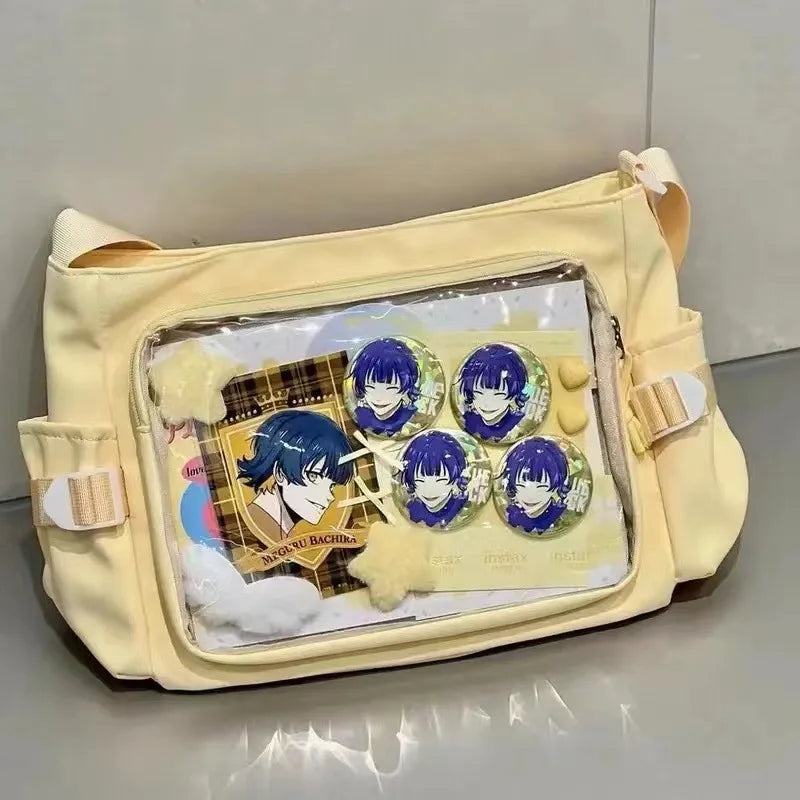 New Japan Style Transparent Postcard Display Shoulder Women Badge DIY Decoration Crossbody Bag Anime Expo Class Tote Itabag