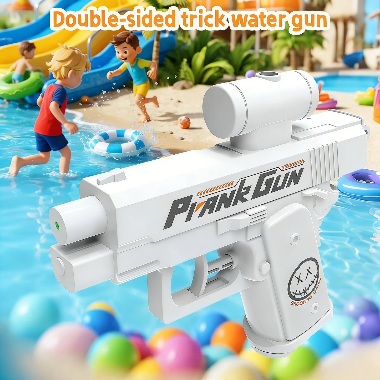 Two-Way Reverse Water Gun Prank Toys Mini Portable Squirt Gun for Kids Adults Summer Pool Beach Water Fight Stress Relief Gifts