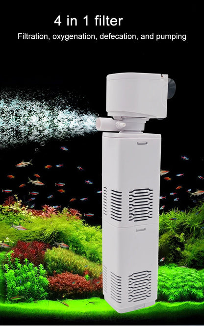 Aquarium Filter Pump Fish Tank Submersible Silent Air Oxygen Aerator Water Change Pump Aquarium Air Pump Wave Maker 220v