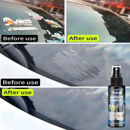 Fast-Acting Adhesive Remover Spray - Leaves No Residue, Can Remove Glue, Stickers, and Sticky Residue from Cars, Furniture, and Appliances - Suitable for a Variety of Surfaces, Easy to Use, No Damage, Furniture Sticker Remove