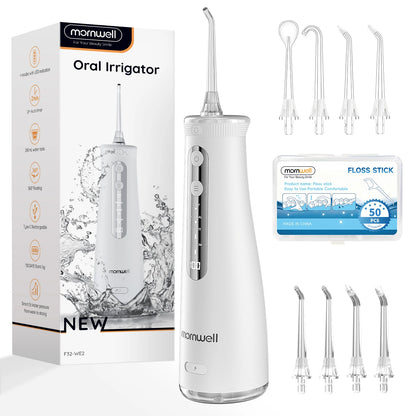 Mornwell 5032 Water Floss Sonic Water Flosser 270ML Tank Oral Teeth Whitening Home Appliance Teeth Cleaner Oral Water Jet