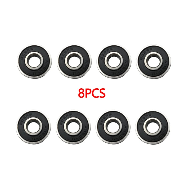 8PCS ABEC-11 High-Speed Bearing 608RS Is Suitable for Skateboard Long Board Inline Roller Skates, Ice Skates, and Low-Noise