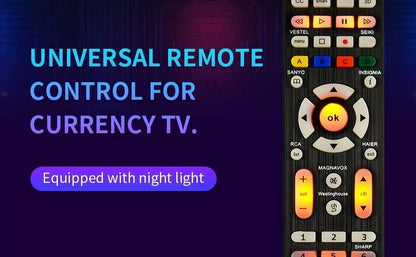 Universal RC-G008 Replcement Remote Control for  All models and brands TV with Light in the night