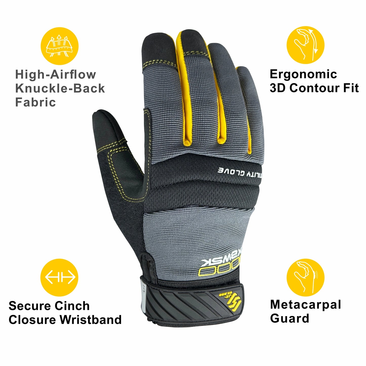 Pair High Performance Multi-Purpose Light Duty Work Gloves For Men&Women Breathable & High Dexterity Touch Screen For Multipur