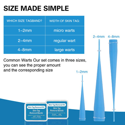 Skin Tag Removal Mole Wart Removal Facial Mole Wart Microstrip Tag Removal Kit Automatic Mole Remover Tool with Cleansing Swabs