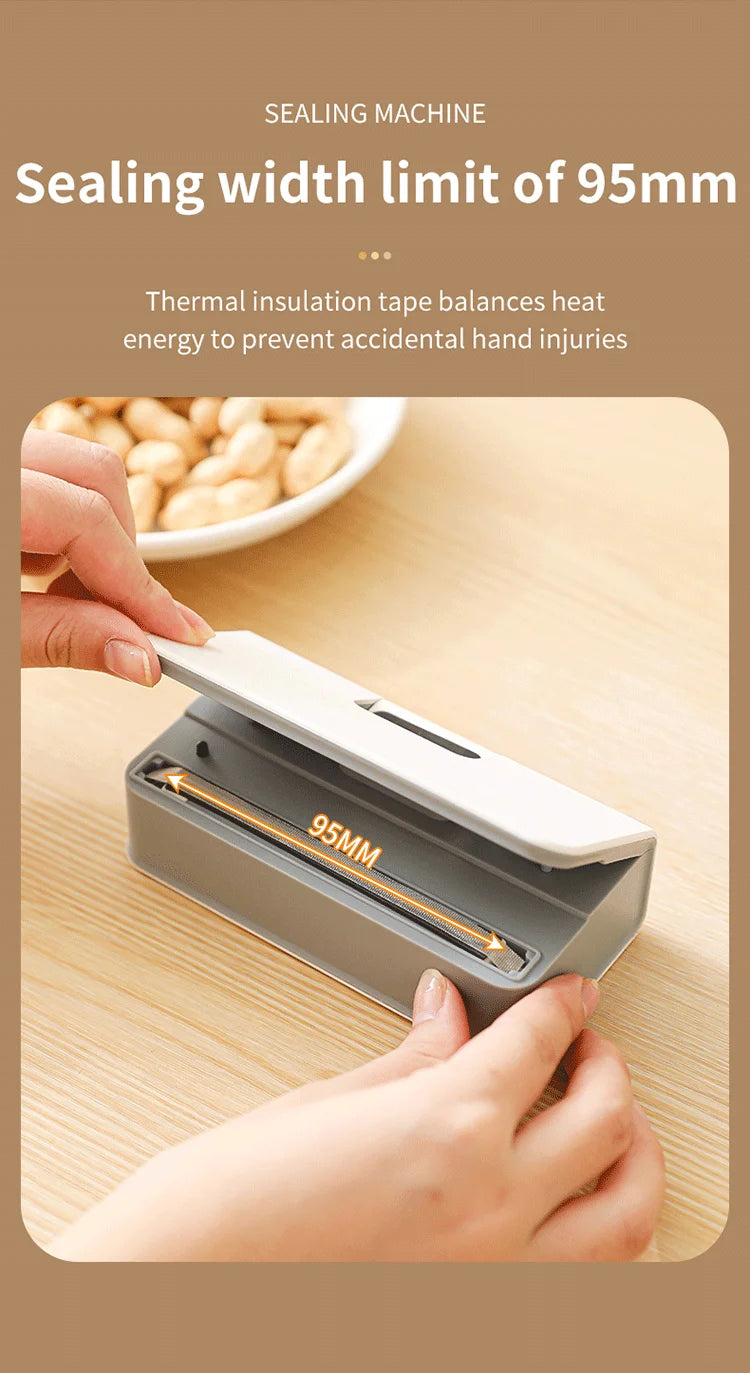 Plastic Bag Sealer Mini Heat Bag Sealing Machine Rechargeable Handheld Food Packaging Heat Sealer Thermal Bags Sealing Machine