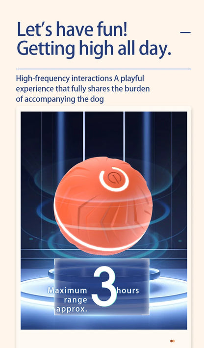 Smart Gravity Bounce Ball Dog Toy Ball Pet Toy Ball Random Jumping and Rolling Battery Life 4 Hours Large Small Dog Toy