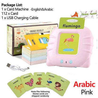 Early Education Flash Card Learning Toys Talking Flashcards for Kids Preschool English Electronic Audio Book Machine Gift