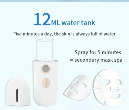 Mini Portable Humidifier Nano Mister Facial Steamer Device Beauty Spray Hydrating Apparatus Cold Spray Apparatus Rechargeable