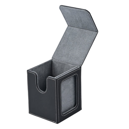 Card deck box with display window, Hold 120 + Single sleeved cards,Magnetic closure, Suitable for CCG Cards, Magic Game Cards