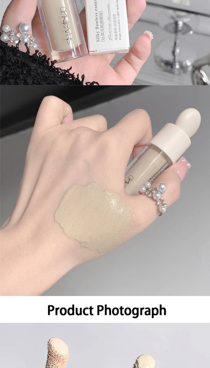 SHAQINUO Flawless Hydrating Concealer - Brightens Dark Circles & Smooths Tear Troughs | Long-lasting Formula, Non-cakey Finish