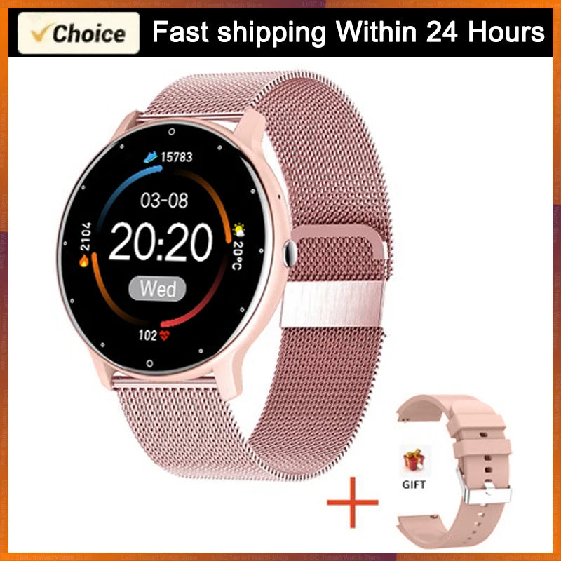 LIGE Waterproof Women Smart Band Watch Real-time Weather Forecast Men Watches Sports Ladies Smart Watch For Women Android IOS