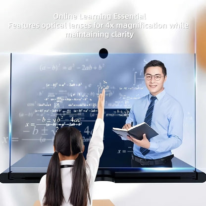 3D HD Phone Screen Amplifier Projector, Foldable Stand for Movies Videos Games, Compatible with All 10 Inch Smartphones