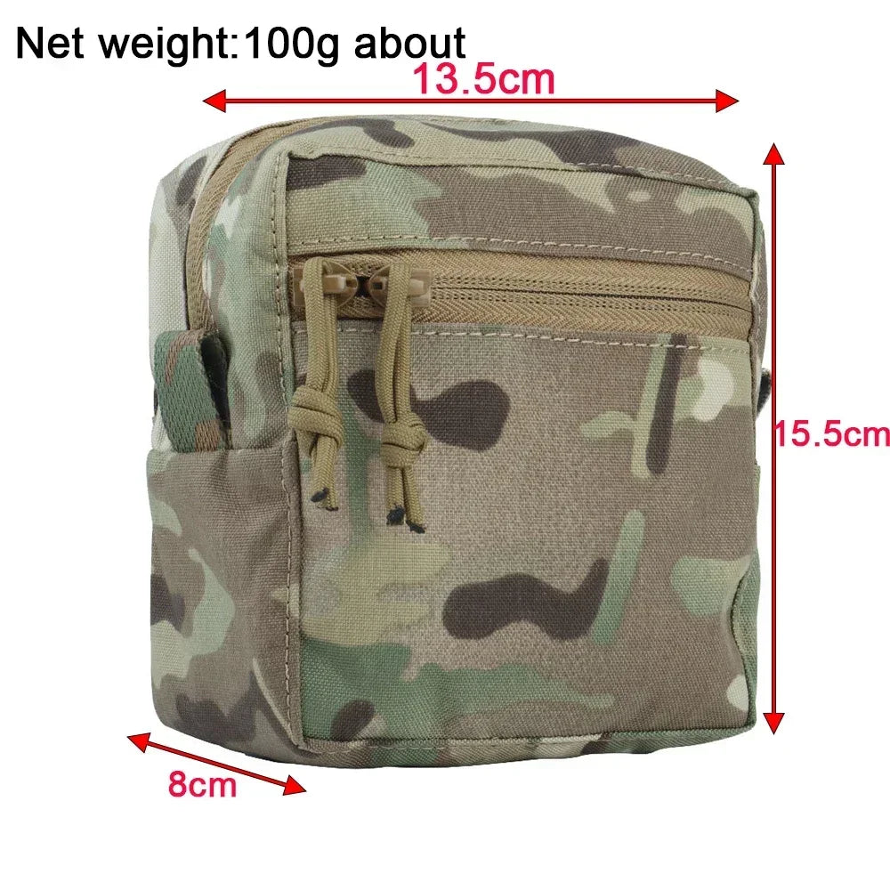Tactical Molle Pouch Admin GP Pouches Small Utility EDC Bag for Tactical Belt and Molle Vest Storage Bag Hunting Bag