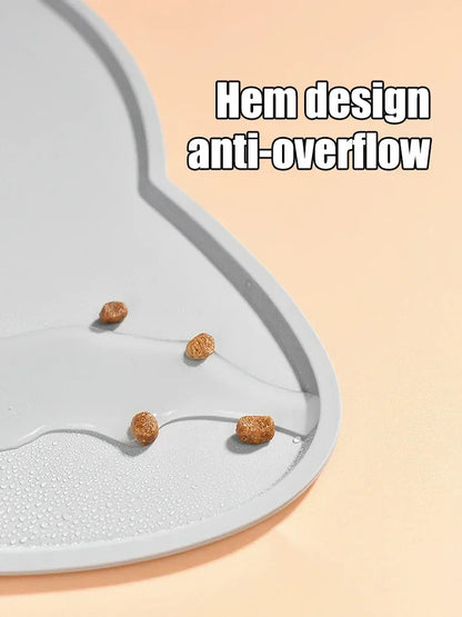 Silicone Pet Feeding Mat – Non-Stick Waterproof Food/Water Tray Pad for Dogs & Cats, Puppy Bowl Cushion, Anti-Spill Pet Placemat