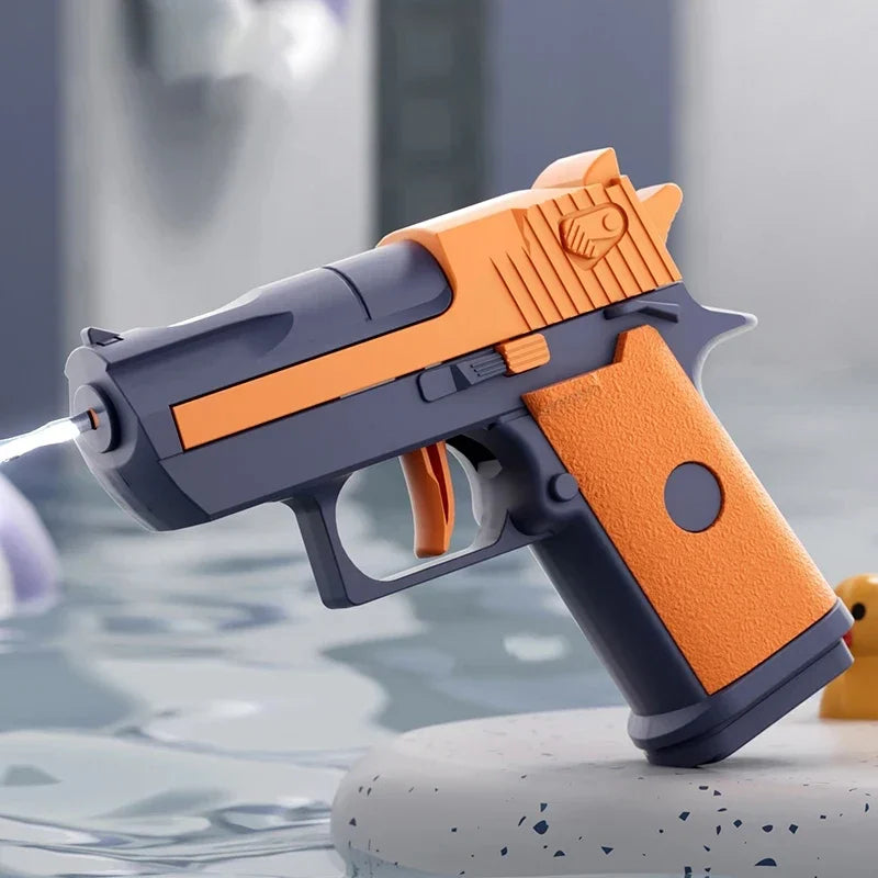 Mini Water Pistol Mechanical Continuous Firing Water Gun Summer Pool Shooting Watergun Manual Water Gun Outdoor Game Toys Gifts