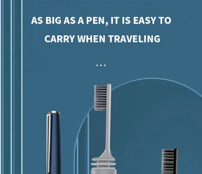 Portable Compact Charcoal Folding Toothbrush - Perfect for TravelCamping, and Hiking - Easy to Take and Efficient Teethbrush