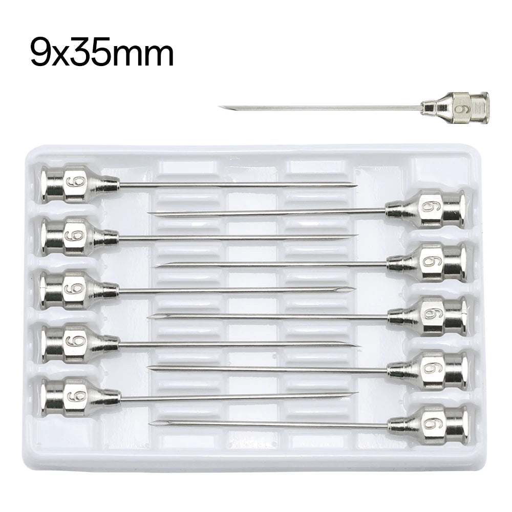 10pcs Stainless steel veterinary needles Syringe Dispensing Needle For Farm,Fluid Supplement,Livestock, Poultry,Glue Dispensing