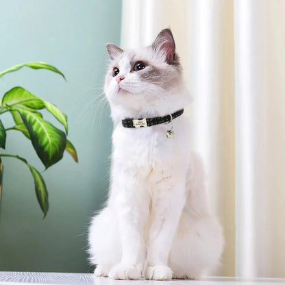 Personalized Name Cat Collar Reflective Nylon Dog Cats ID Collar With Bell Engraving Name for Small Cats Dogs Chihuahua 6 Colors