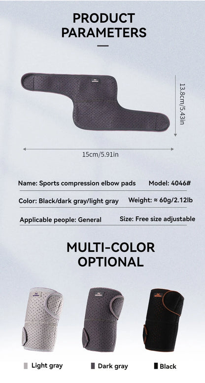 GOBYGO 1Pcs Sports elbow Pads Arm Warmers Strap Protector Elbow Protector Comfortable Breathable Fitness Arm Sleeves Men Women