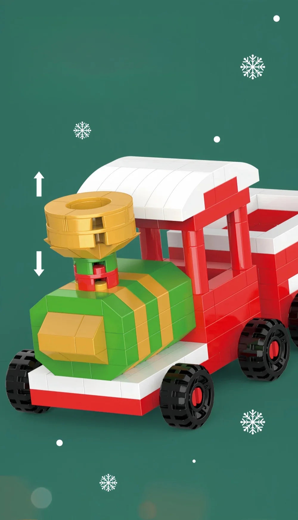 Christmas Gifts Micro Mini Building Blocks - Santa Claus, Christmas Tree, Reindeer, Snowman Train Elements Puzzle Assembling Toy