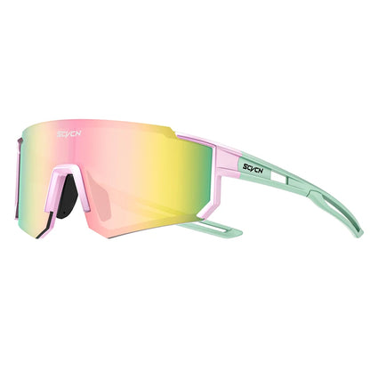 SCVCN Fashion Sunglasses for Men Sport Cycling Glasses Bike Bicycle Hiking Camping Golf UV400 Protection Glasses Women Baseball