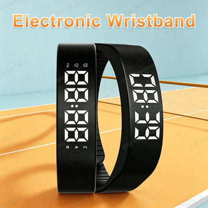 LED Digital Alarm Clock Watch Adjustable Snooze-proof Alarm Bracelet with Running Pedometer Waterproof Vibrating Alarm HT30