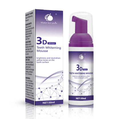 50ml Purple Whitening Mousse Toothpaste, Lightweight Mini Whitening Toothpaste, Deep Cleansing, Mild and Refreshing, Fresh Breath, Oral Cleaning and Whitening Toothpaste