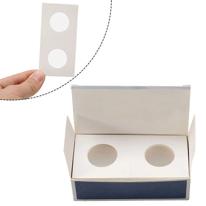 1 Set Coin Storage Stamp Holder Square Cardboard Case Coin Album Collection Coin Holders Flip Clip Coin Capsules Cover Storage