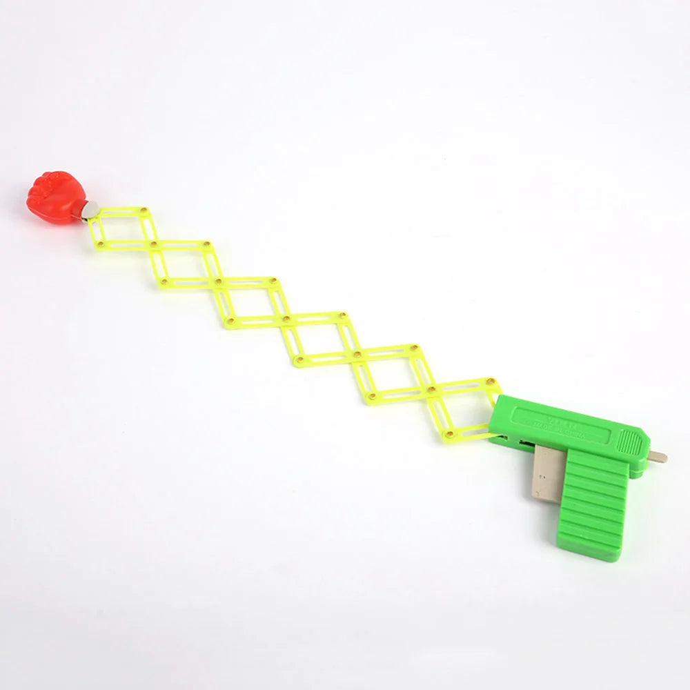 2PCS Retractable Fist Shooter Trick Toy Gun Funny Prank Toys Plastic Festival Gift for Fun Classic Elastic Telescopic Fist